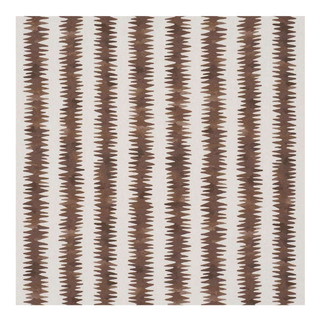 Sample - Schumacher x Happy Menocal Cardiogram Fabric in Brown For Sale
