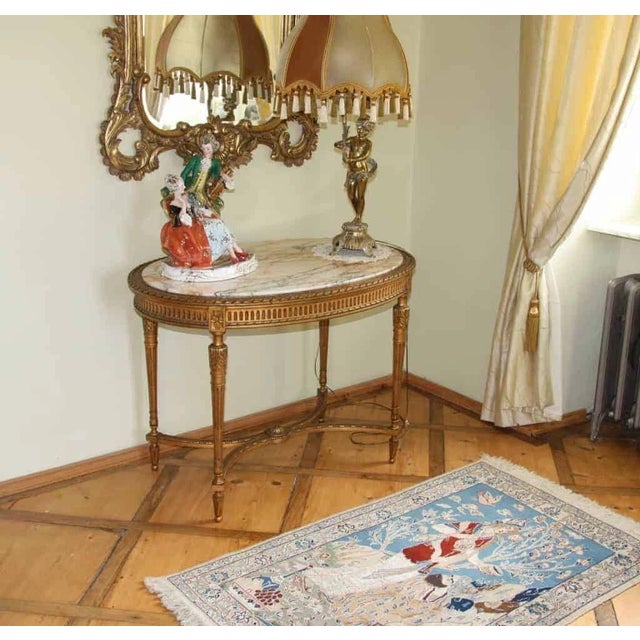Wood Louis XVI Oval Gilded Table For Sale - Image 7 of 7