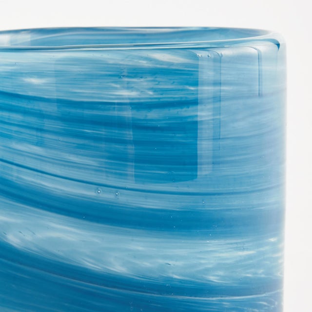 Boho Chic Barclay Butera Seaside Glass Hurricane For Sale - Image 3 of 5