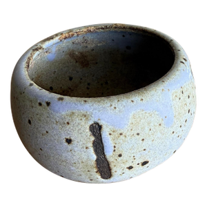 Contemporary Handthrown Stoneware Ceramic Mini Bowl, Stamped by Artist