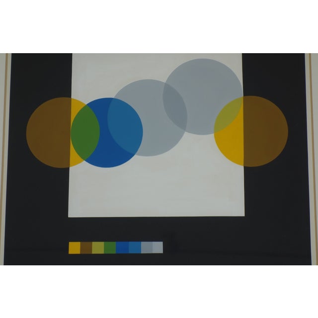 1990s Joel Stein, Optical Artwork, 1990s, Oil on Paper For Sale - Image 5 of 12