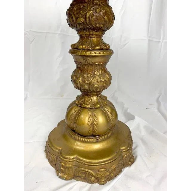 Early 20th Century Marble Top Louis XV Style Accent Table For Sale - Image 4 of 4