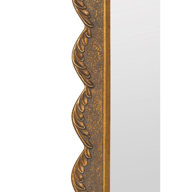 Glass Vail Sculpted Wall Mirror For Sale - Image 7 of 9