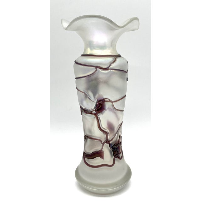 Art Deco Iridescent Vase by Freiherr Von Poschinger, Germany, 1920s For Sale - Image 9 of 15