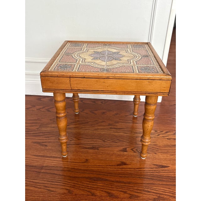 Mid Century Danish Style Tile Accent /Tea Table For Sale In New York - Image 6 of 12