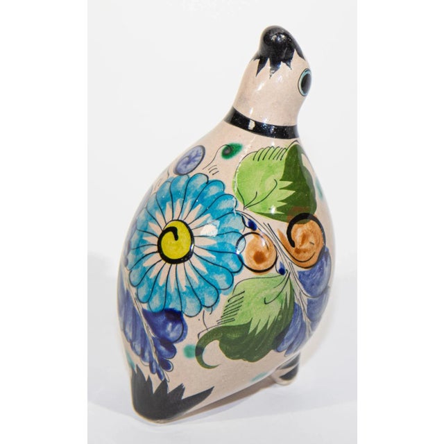 Mid 20th Century Mexican Vintage Ken Edwards Tonala Pottery Hand Painted Quail Bird For Sale - Image 5 of 10