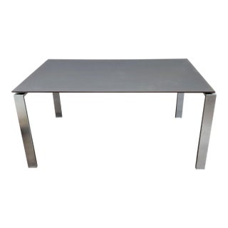 Room & Board Rand Modern Metal and Glass Table – Sleek Rectangular Design For Sale