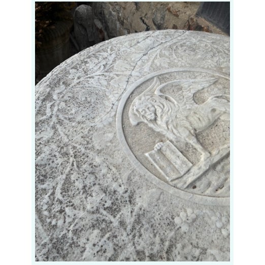 1960s Carved Marble Lion/Griffin Table For Sale - Image 14 of 15