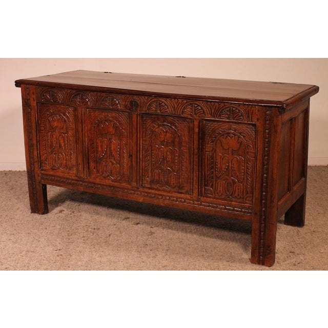 17th Century Oak Chest For Sale - Image 16 of 17