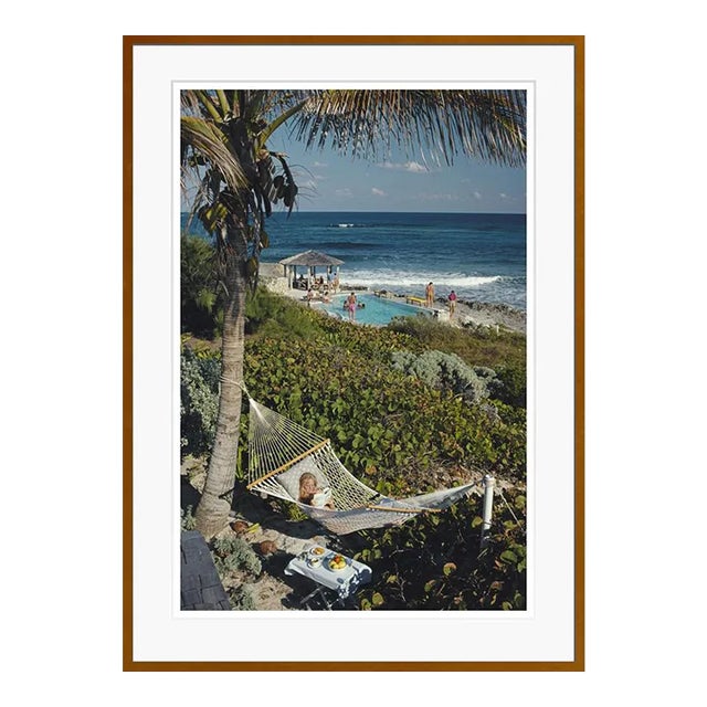 Abaco Holiday 1986 by Slim Aarons Framed Brown C-Print Photograph For Sale