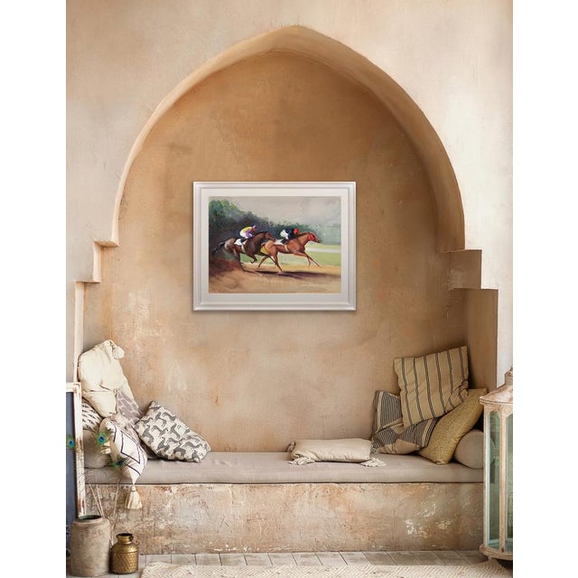 John Rattenbury Skeaping, A Tight Finish, 1970, Gouache & Watercolor, Framed For Sale - Image 11 of 18