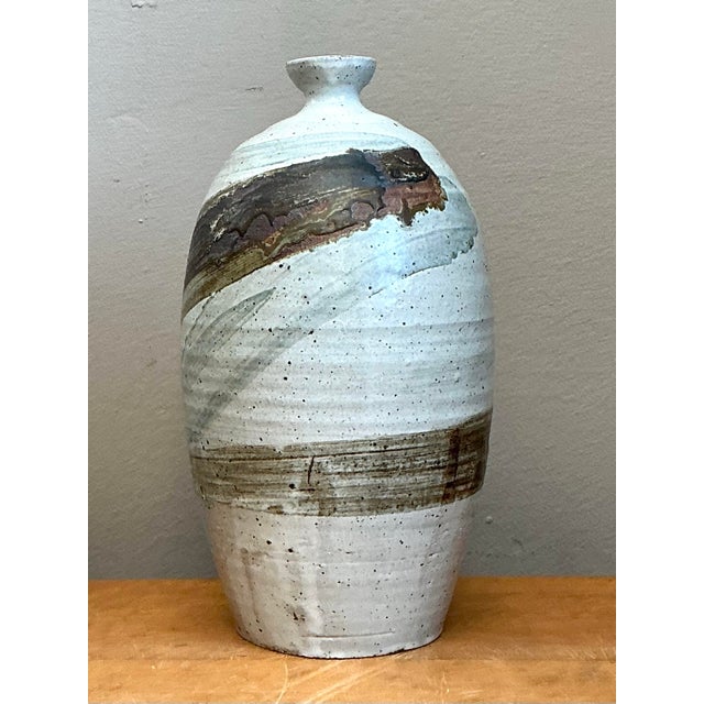 Vintage Handcrafted Abstract Ceramic Vase For Sale - Image 13 of 16