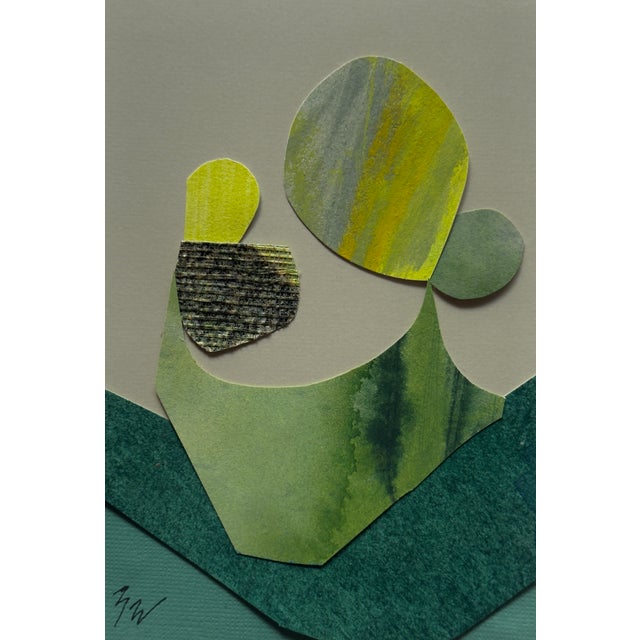 Abstract "Petal 1" Original Mixed-Media Collage on Paper by Zac Woodiel For Sale - Image 3 of 10