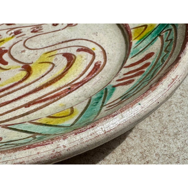 Hand-Painted Hutsul Wall Plates with Rooster Motif, Romania, 1950s, Set of 2 For Sale - Image 8 of 13