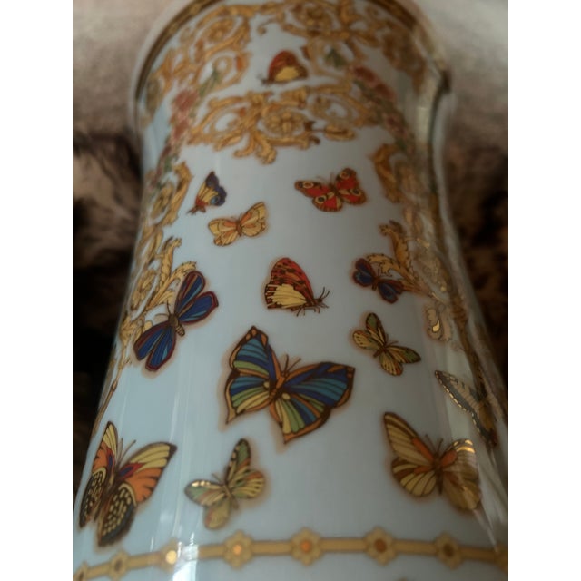 Art Deco Versace Porcelain Vase For Sale - Image 3 of 10