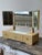 Vintage Japanese Kyodai Tri-Fold Mirror Tansu Vanity/Chest, Circa 1950s. Designed for use on the floor while kneeling to...