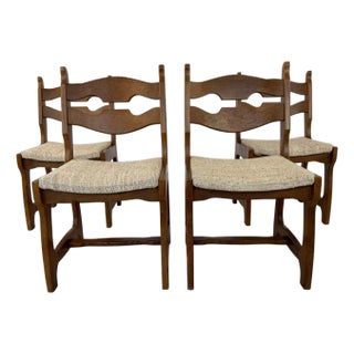 Brutalist Razor Blade Dining Chairs – Set of 4 For Sale