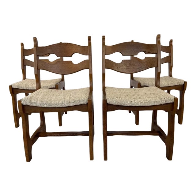 Brutalist Razor Blade Dining Chairs – Set of 4 For Sale