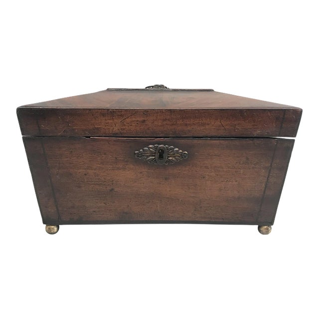 Early 19th Century British Regency Tea Box With Original Key For Sale