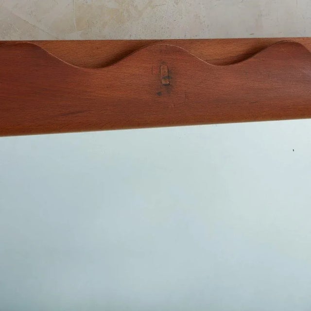 Wood Frame Squiggle Mirror, Italy 1970s For Sale In Chicago - Image 6 of 13