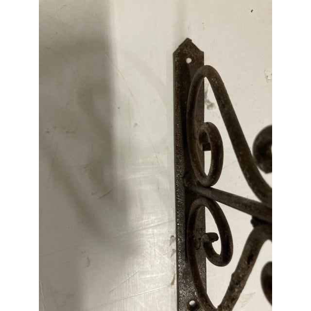 Metal Scrolling Wall Mounted Iron Bracket for Lanterns or Signs For Sale - Image 7 of 11