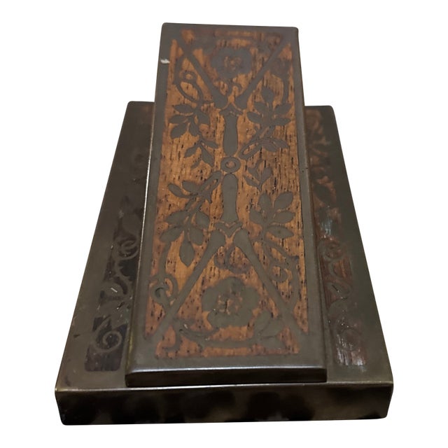 Vintage Desk Accessory Letter Holder Clip and Paperweight For Sale