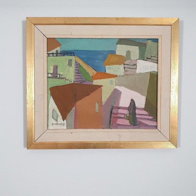 Jonne Bergström, Coastal Village, 1952, Oil on Canvas For Sale - Image 18 of 18