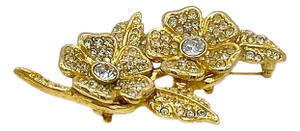 Joan Rivers Flower Earrings on Brooch