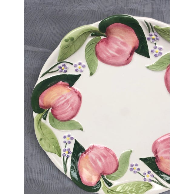 1980s Vintage Decorative Majolica Pottery Plate For Sale - Image 5 of 13