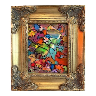 Original Abstract Painting Serg Graff "Air Elephant" Surreal Fantasy Art, Coa For Sale
