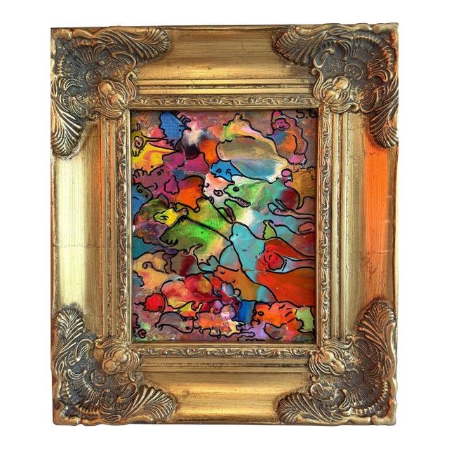 Original Abstract Painting Serg Graff "Air Elephant" Surreal Fantasy Art, Coa For Sale