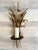 Metal Vintage Gilt Metal Wheat Sheaf Wall Sconce, France, 1960s For Sale - Image 7 of 13