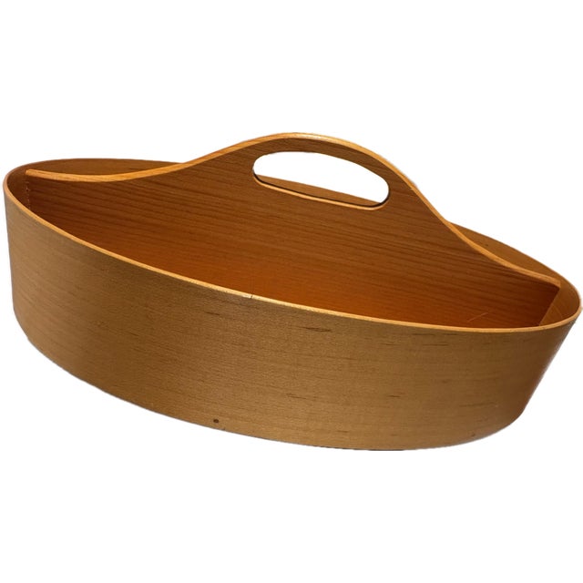 Vintage Shaker Workshop Cherry Oval Divided Tray For Sale In Denver - Image 6 of 7