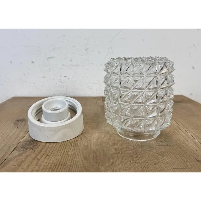 Vintage White Porcelain Wall Light, 1970s For Sale - Image 6 of 12