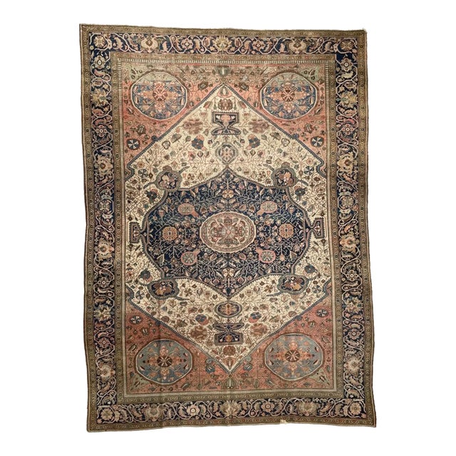 High-End Collector's Antique Ferahan Sarouk Rug 8.4 x 11.4 For Sale