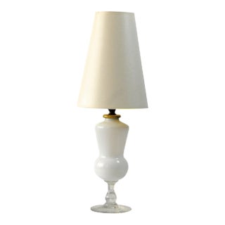 Mid-Century Opaline Table Lamp, 1960s For Sale