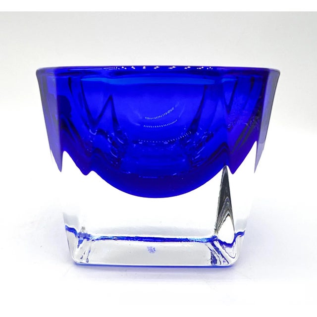 Glass 1970's French Cobalt Blue Crystal Bowl/ Trinket Dish by J. G. Durand – Mid-Century Modern / Hollywood Regency For Sale - Image 7 of 10