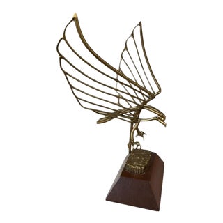 Brass Eagle Patriotic Folk Art Sculpture For Sale