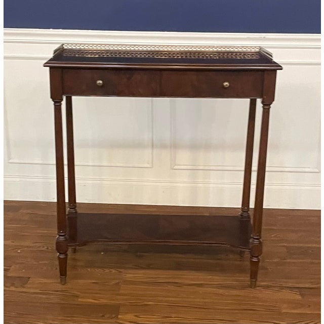 Traditional Mahogany Console Table by Leighton Hall - Showroom Sample For Sale In Atlanta - Image 6 of 9