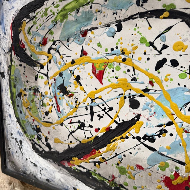 Abstract Expressionist Painting Textured "Drip" or "Splatter" After Jackson Pollock For Sale - Image 16 of 18