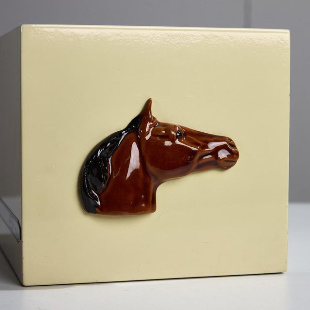 Ceramic Horse-Head Ice Cube Holder For Sale - Image 7 of 15