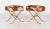 Burnt Orange Gilt-Iron Cowhide X-Frame Benches in the Jean Michel-Frank Manner - a Pair For Sale - Image 8 of 8