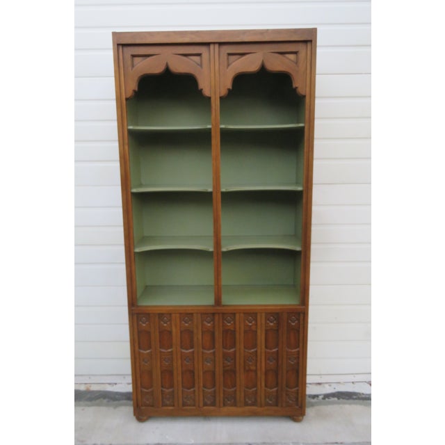 Mid-Century Modern Mid 20th Century Drexel Esperanto Collection Shelving Display Cabinet Bookshelf 6202 For Sale - Image 3 of 18