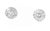 Mid 20th Century 14k White Gold Diamond Solitaire Stud Earrings Estate, Pair For Sale - Image 4 of 4