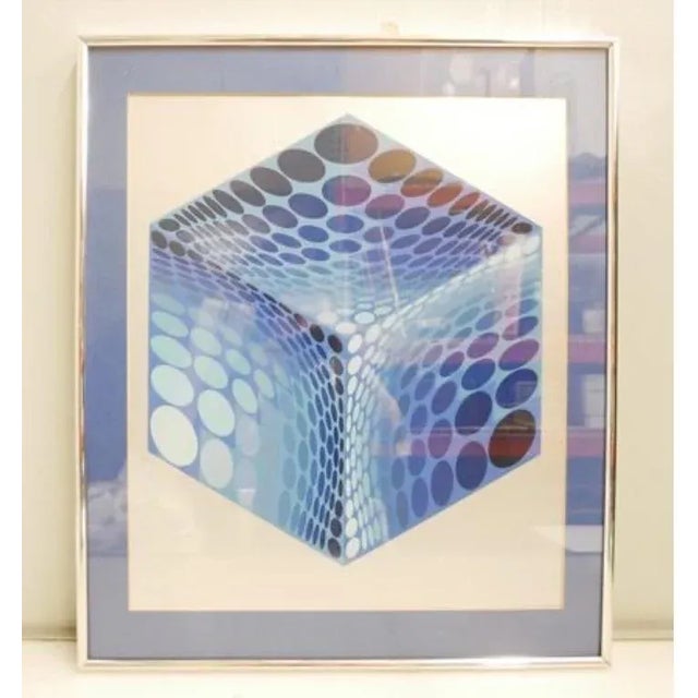 Victor Vasarely 1960s Op Art Numbered Screenprint by Victor Vasarely For Sale - Image 4 of 6