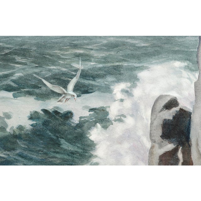 Impressionist Joseph Yeager Monolith Rock - Monterey, California Seascape Circa 1940s-1950s For Sale - Image 3 of 6