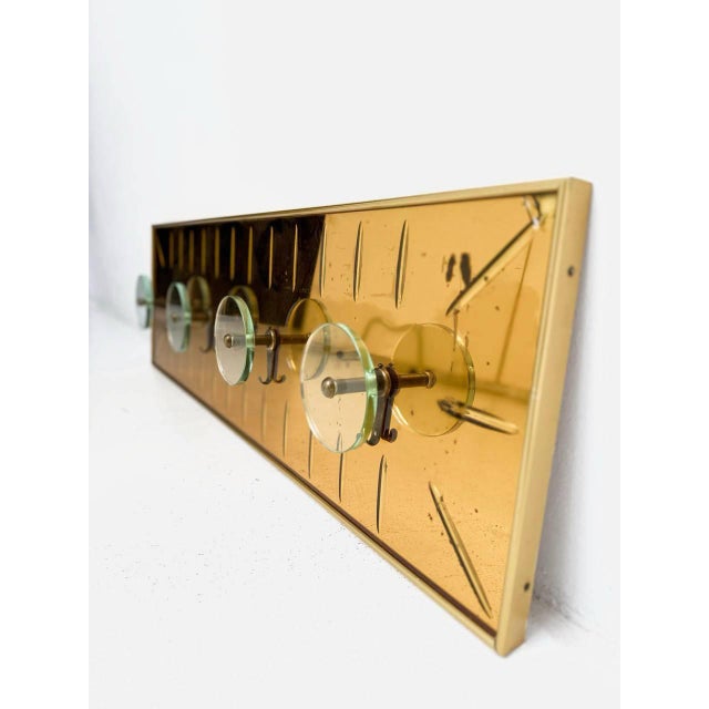 Glass Wall-Mounted Coat Rack from Cristal Art, Turin, 1950s For Sale - Image 5 of 7