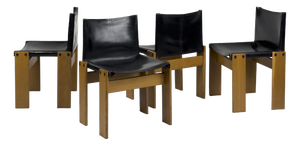 Monk Dining Chairs by Afra and Tobia Scarpa for Molteni, 1970s, Set of 4