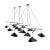 Daniel Becker Monumental Daniel Becker 'Emily 13' Chandelier in Glossy Black for Moss Objects For Sale - Image 4 of 12