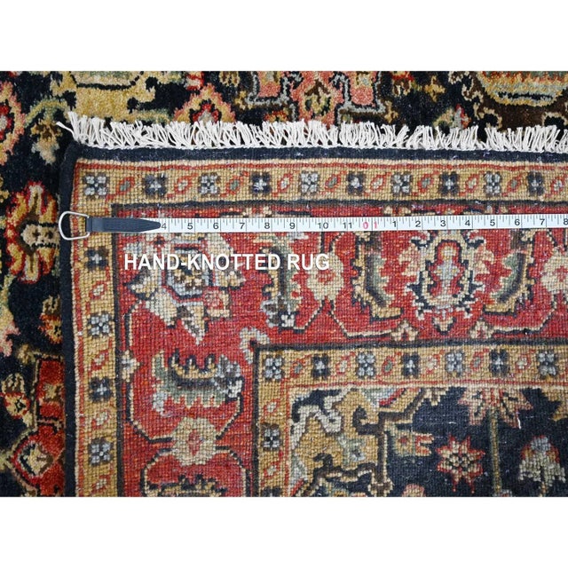 Traditional 2010s Black and Red, Natural Dyes, Karajeh Design With All Over Pattern, Pure Wool, Hand Knotted, Oriental Rug For Sale - Image 3 of 9